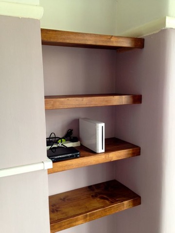 Alcove shelving made and installed